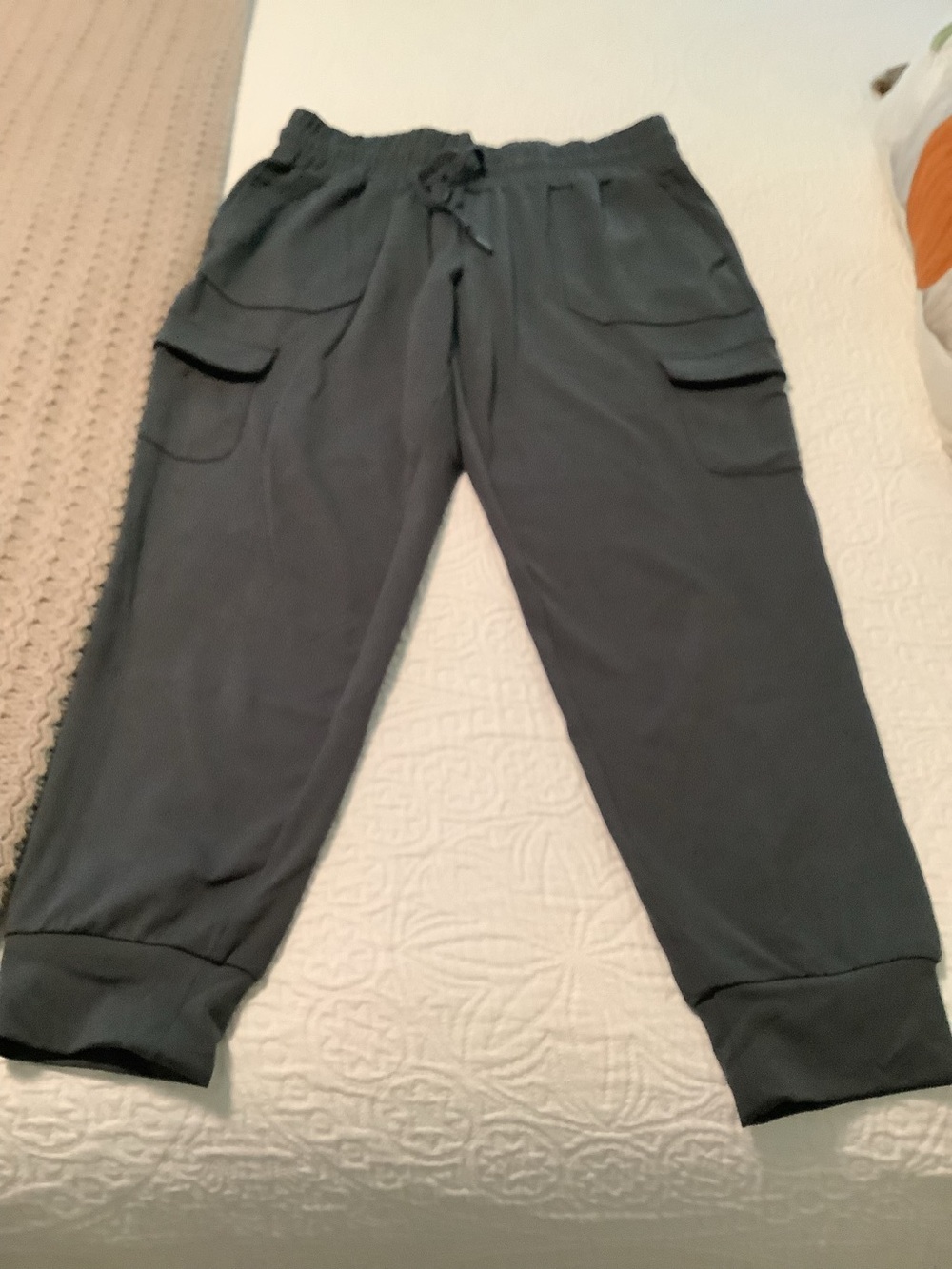 Mondetta ladies Cargo Jogger Pants in Dark Gray - Casual Comfort